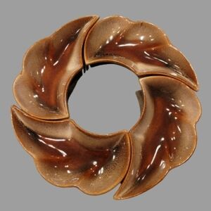 BEAUCEWARE Ceramic Beauce Quebec #1539 Brown, Set Of 4 Dishes